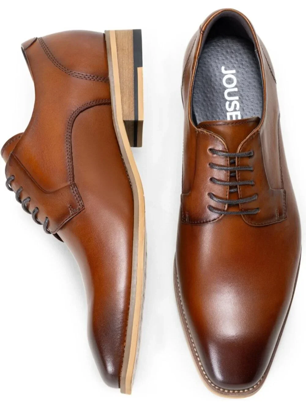 Men's Brown Solid Dunbar Wingtip Lace Up Formal Oxford Leather Brogue Dress Shoe